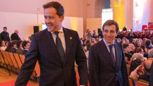 Carlos Velázquez y José Luis Martínez-Almeida, este martes en la celebración de San Ildefonso en Toledo