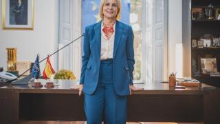 María José García-Pelayo posa en su despacho de la FEMP en Madrid.