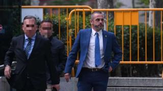 David Oliva a la salida de la Audiencia NAcional, donde acudió a declarar como imputado en 2023.