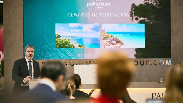 Jesús Sobrino durante la presentación de Palladium en Fitur 2024