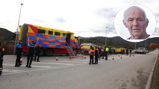 Puesto de mando instalado en la localidad ponferradina de Toral de Merayo (León), para la búsqueda del hombre desaparecido en Rimor