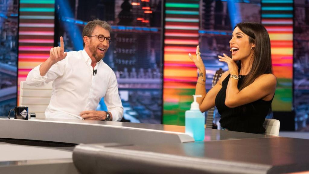 Pilar Rubio y Pablo Motos en 'El Hormiguero'.