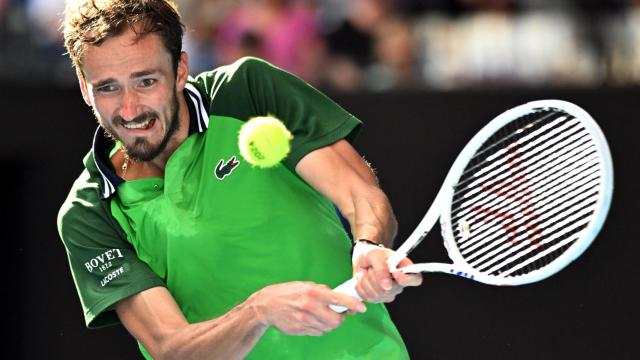 Daniil Medvedev, en su partido de los cuartos de final del Open de Australia.