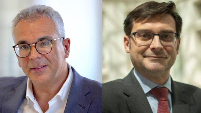 El portavoz del PP en el Ayuntamiento de Madrid, Carlos Izquierdo, y el delegado de Vivienda, Álvaro González.