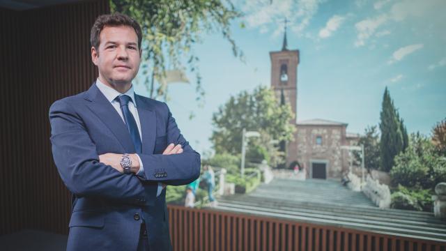 José de la Uz, alcalde de las Rozas, en el plató de EL ESPAÑOL.