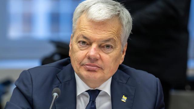El comisario de Justicia, Didier Reynders, durante una reunión en Bruselas