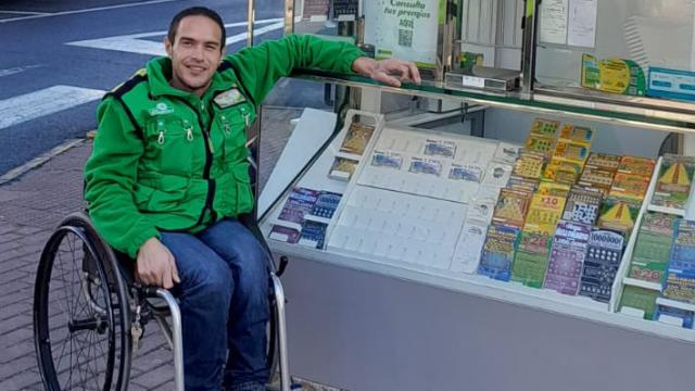 El vendedor de la ONCE Raúl Martín Ramos.