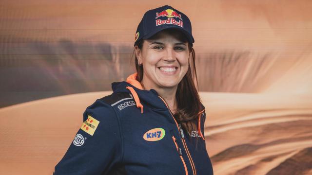 La piloto Laia Sanz durante una entrevista con EL ESPAÑOL