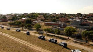 Dispositivo de la Guardia Civil en la última gran operación contra las viviendas ilegales de Mejorada del Campo.