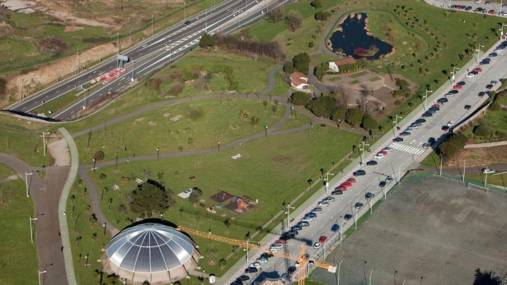Vista parcial del parque de Eirís.