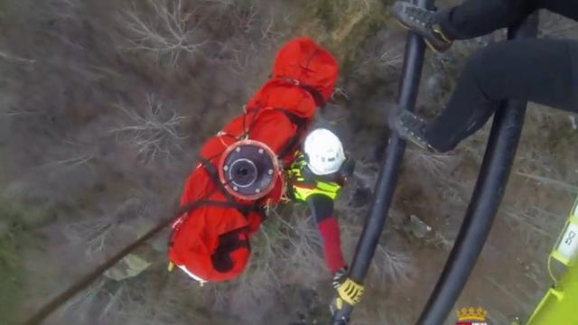 Rescate a un cazador herido en la provincia de Burgos