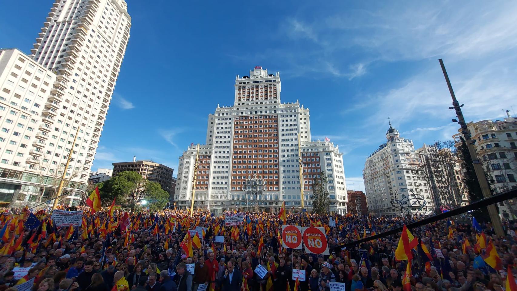 Manifestación contra la amnistía en Madrid