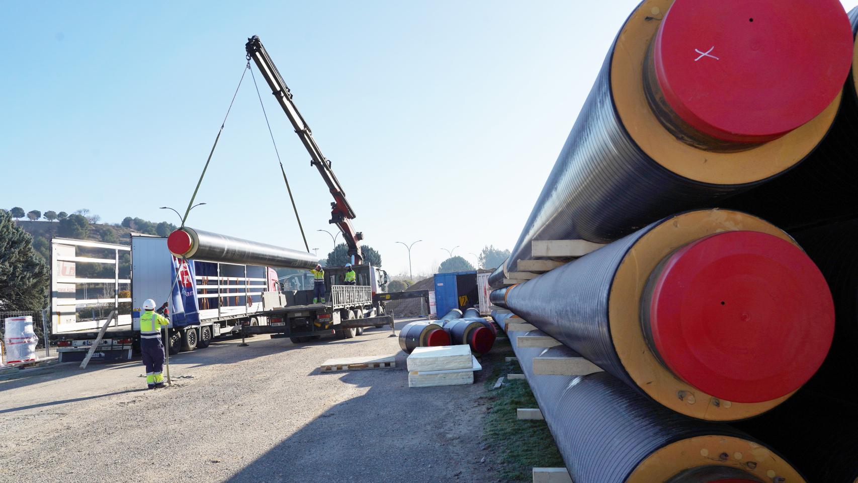 Obras para la instalación de la red de calor Valladolid-Oeste