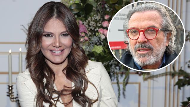 Ivonne Reyes junto al presentador Pepe Navarro en un montaje de EL ESPAÑOL.