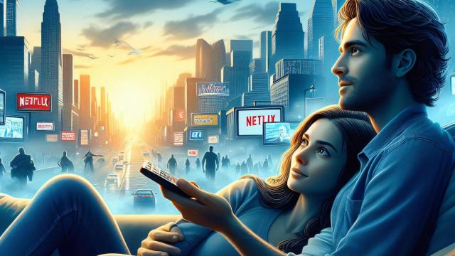 Pareja viendo Netflix