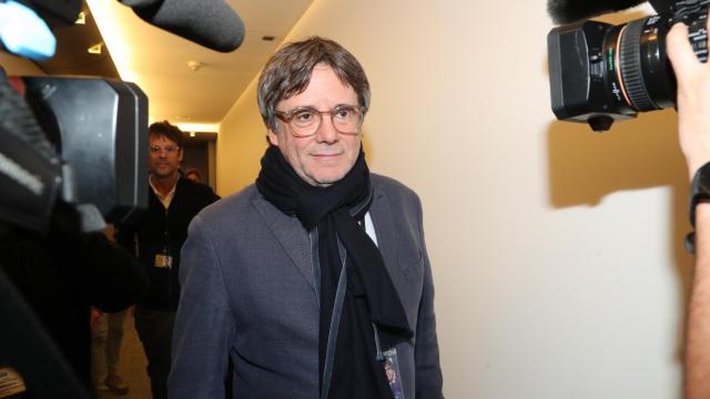 El expresidente de la Generalitat, Carles Puigdemont,  en el Parlamento Europeo.