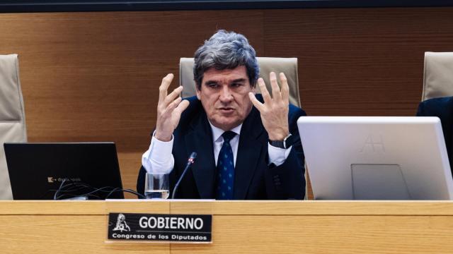 José Luis Escrivá, ministro para la Transformación Digital y de la Función Pública, durante su comparecencia en el Congreso de los Diputados.