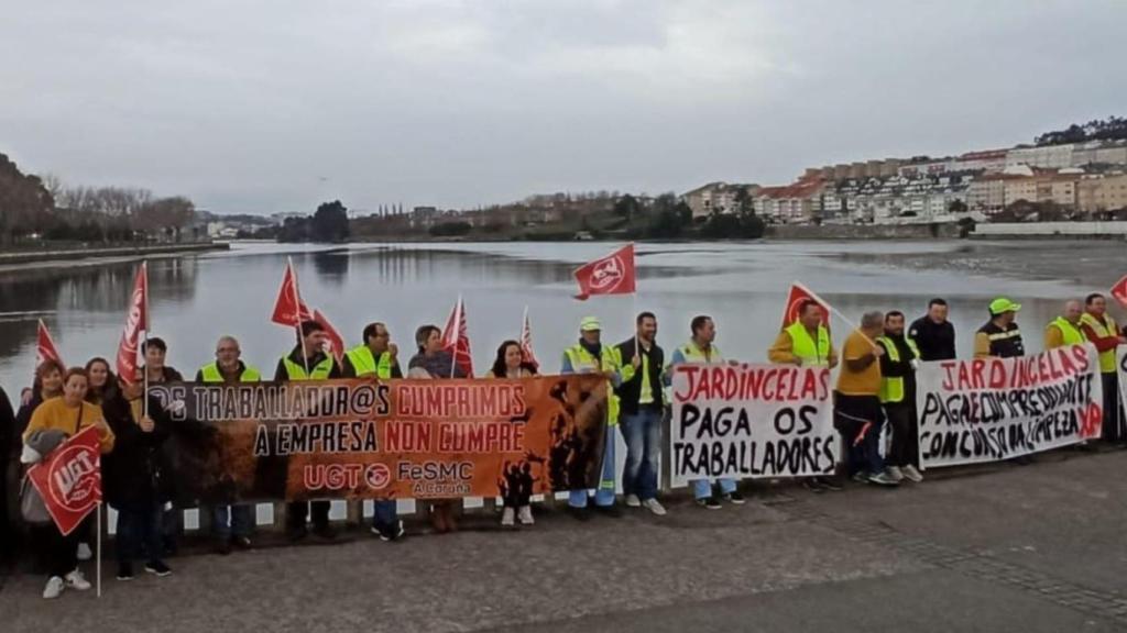 Manifestación del personal de Jardincelas en una foto de archivo.