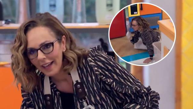 El espectacular trompazo que se pegó Rocío Carrasco contra el suelo en 'Bake Off': Si asoma la cabeza...