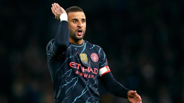 Kyle Walker, durante un partido con el Manchester City.
