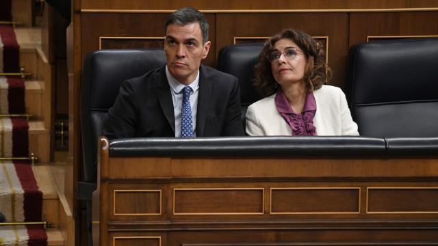 El presidente del Gobierno, Pedro Sánchez, este martes en el Congreso.