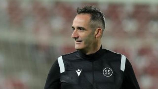 Sobrino Magán, a la derecha, en un partido de esta temporada. Foto: Laliga