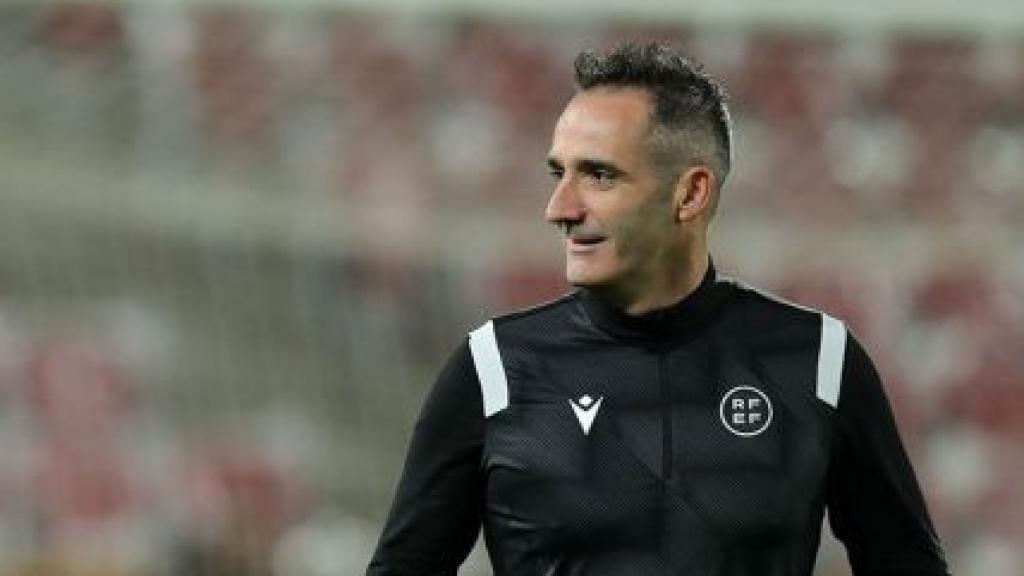 Sobrino Magán, a la derecha, en un partido de esta temporada. Foto: Laliga