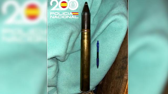 El proyectil de la Guerra Civil hallado en una vivienda de Burgos