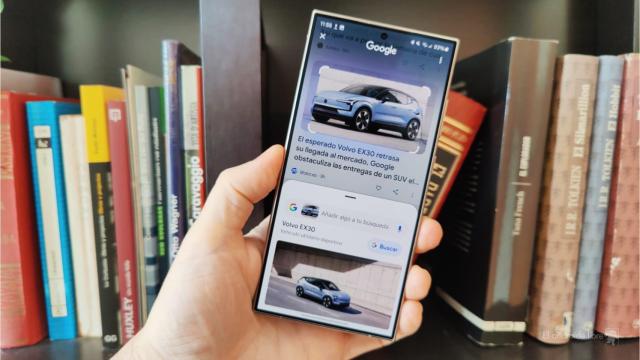 Interfaz de Circle To Search en el Samsung S24 Ultra