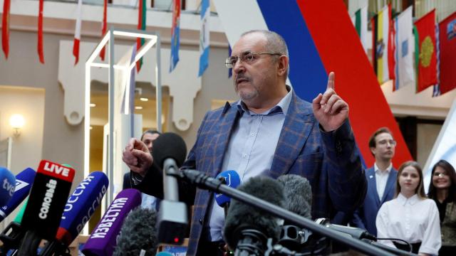 Boris Nadezhdin, líder de Iniciativa Civil, esta semana en una rueda de prensa.