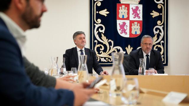 Imagen de la reunión de la Mesa de las Cortes de este jueves.