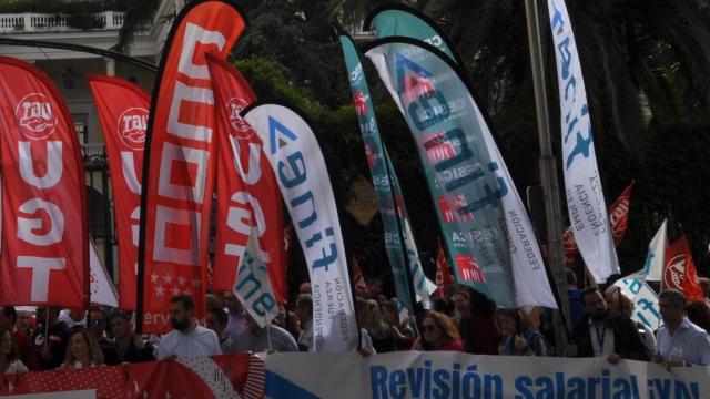 Imagen de archivo de una manifestación del sector financiero.