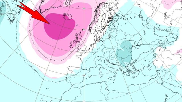 Las bajas presiones que se aproximan a la Península Ibérica en la segunda semana de Febrero. ECMWF.