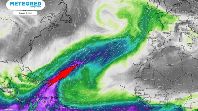 El río atmosférico que afectará a España en la segunda semana de febrero. Meteored.