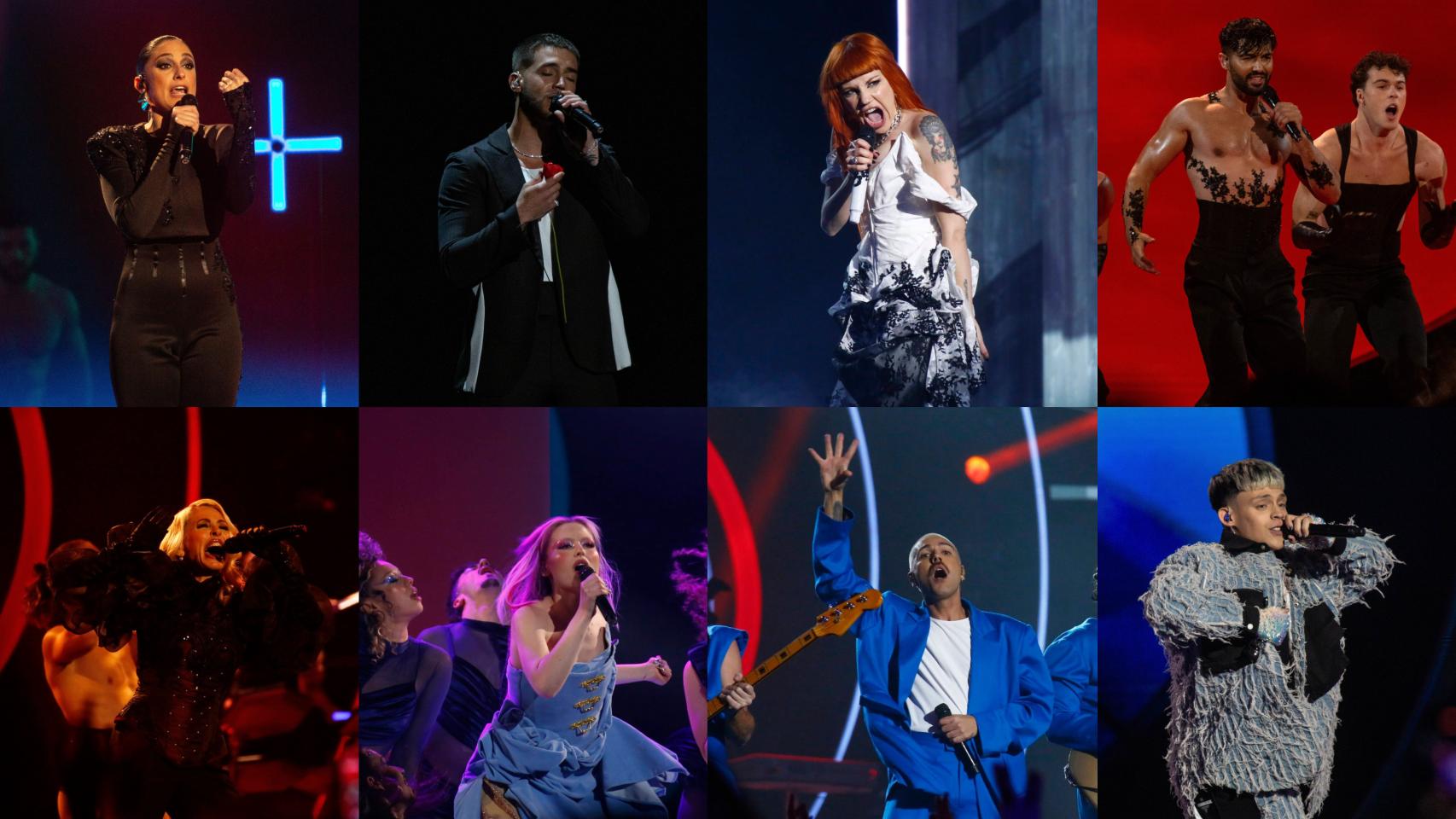 Los ocho finalistas del Benidorm Fest 2024.