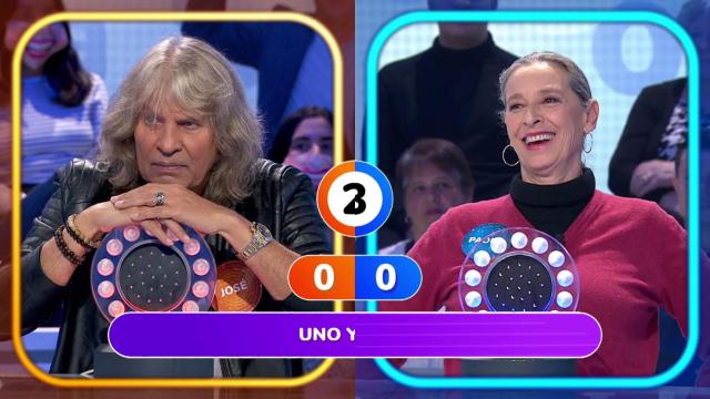 Paola Dominguín y José Mercé en 'Pasapalabra'.