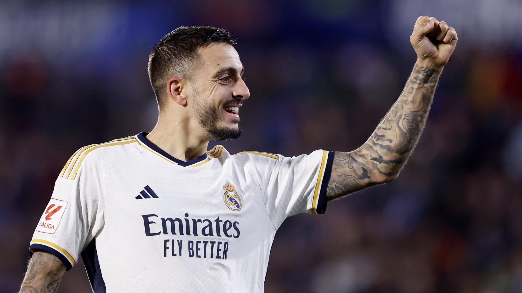 Joselu celebra un gol frente al Getafe.