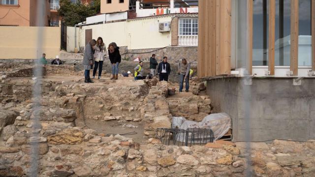 Imagen de la zona de excavación arqueológica en Benalmádena.