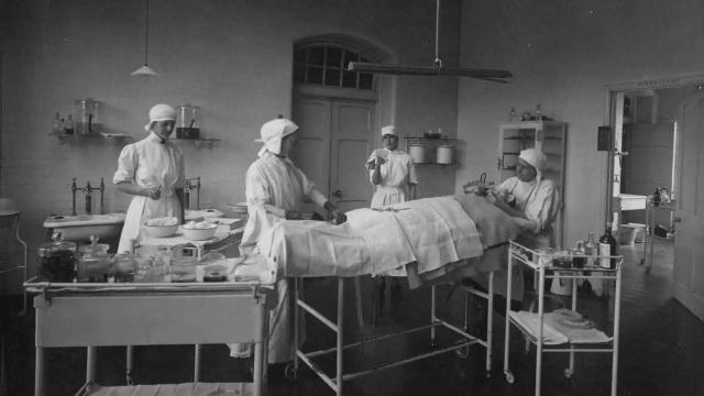 Fotografía del quirófano del hospital de la calle Endell.