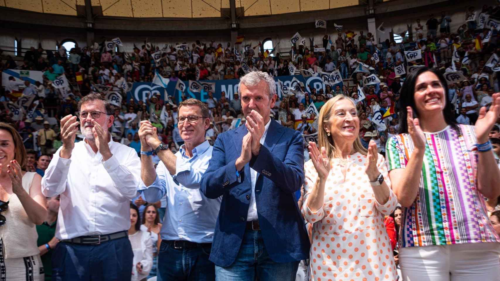 Mitin central del PP en la plaza de toros de Pontevedra en una imagen de archivo.