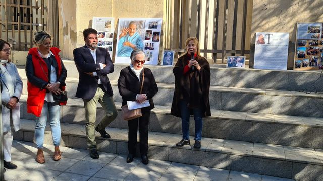 El alcalde Luis Barcala, durante el homenaje a Teresa Mas este sábado.