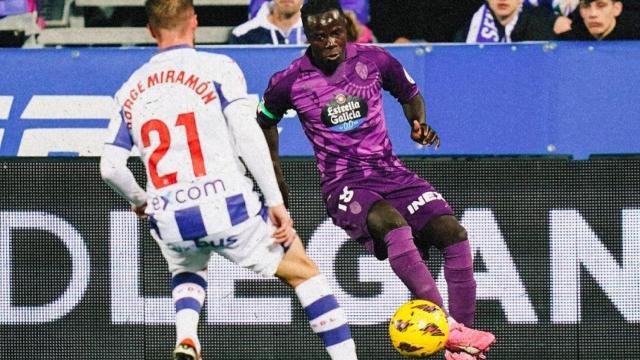 Imagen del CD Leganés-Real Valladolid de este sábado.