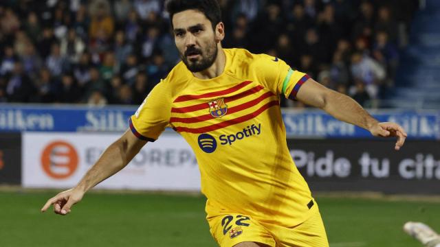Gündogan celebra su gol frente al Alavés