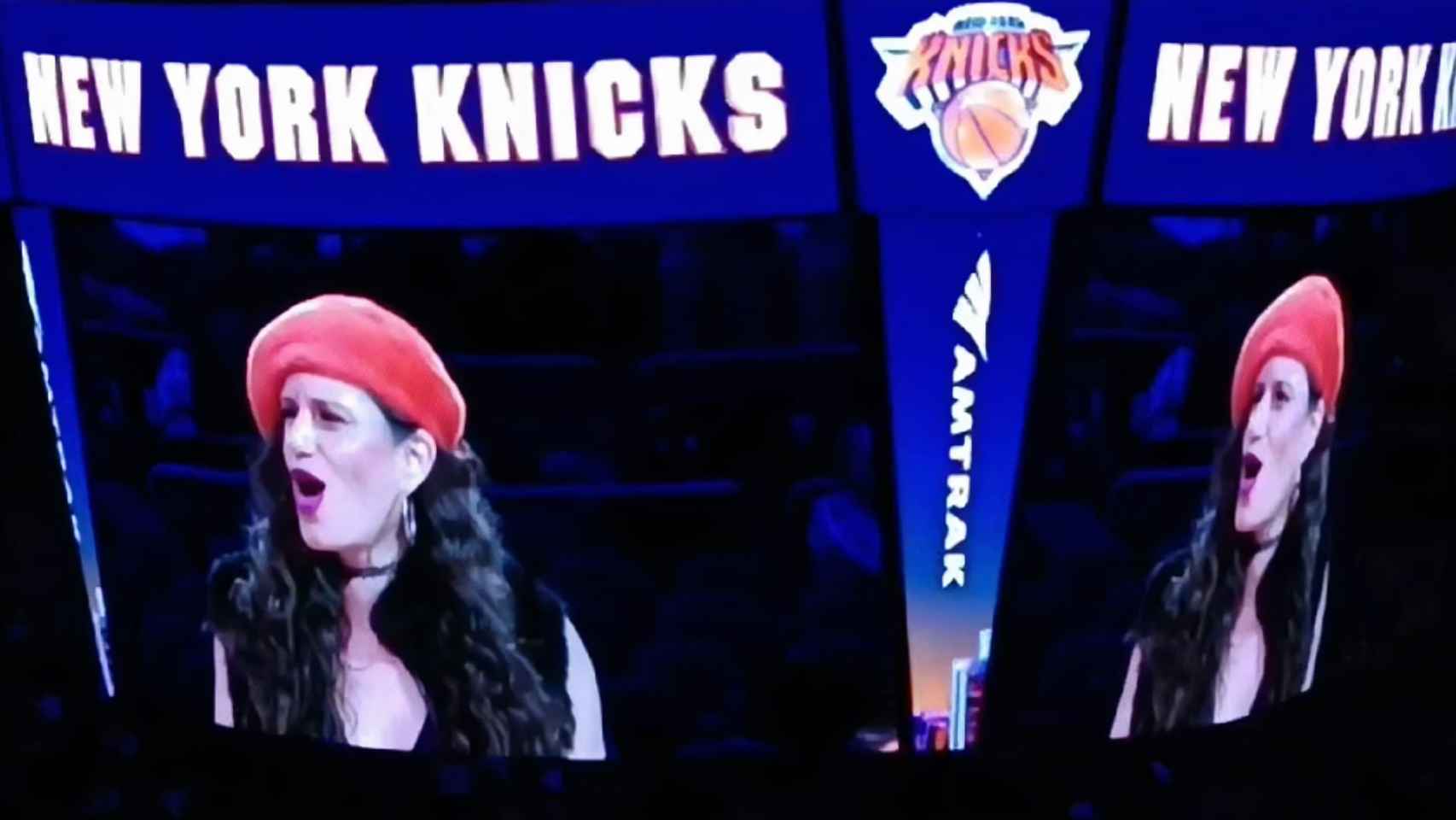 Rebeca Rods durante la actuación en el Madison Square Garden.