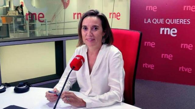 La secretaria general del PP, Cuca Gamarra, en una entrevista en RNE.