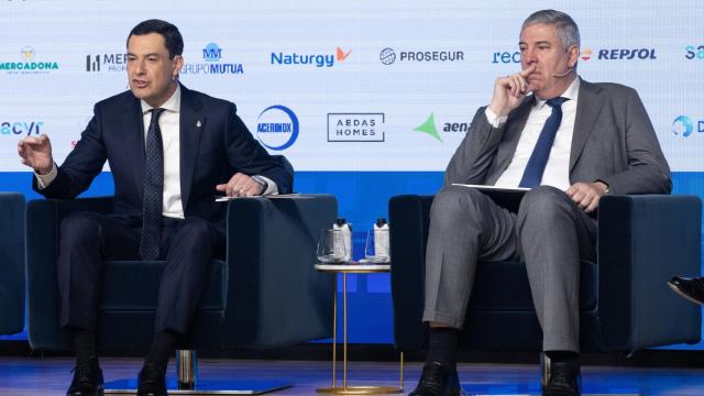 Juanma Moreno, este lunes en Madrid.