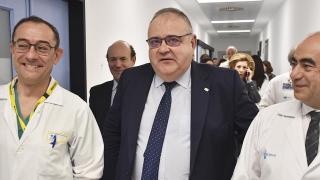 Alejandro Vázquez en su visita al Hospital Clínico de Valladolid