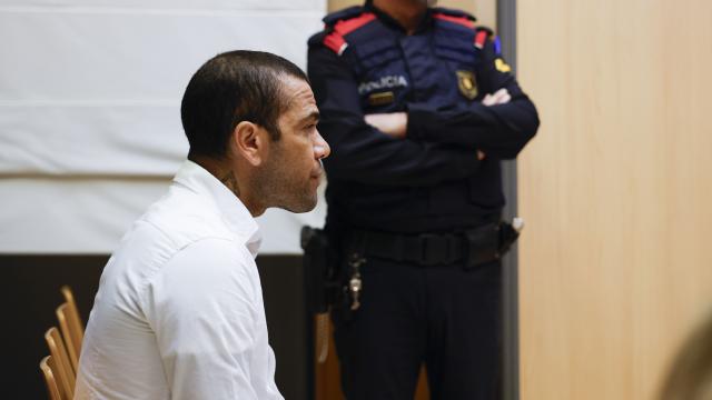 Dani Alves, en el juicio en la Audiencia Provincial de Barcelona por la agresión sexual