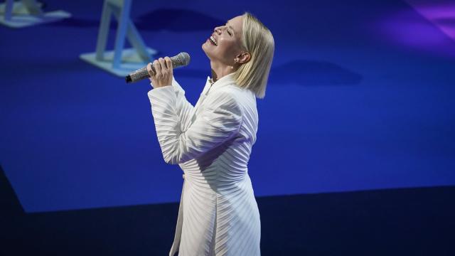 La cantante Soraya en un emocionante momento de la gala.