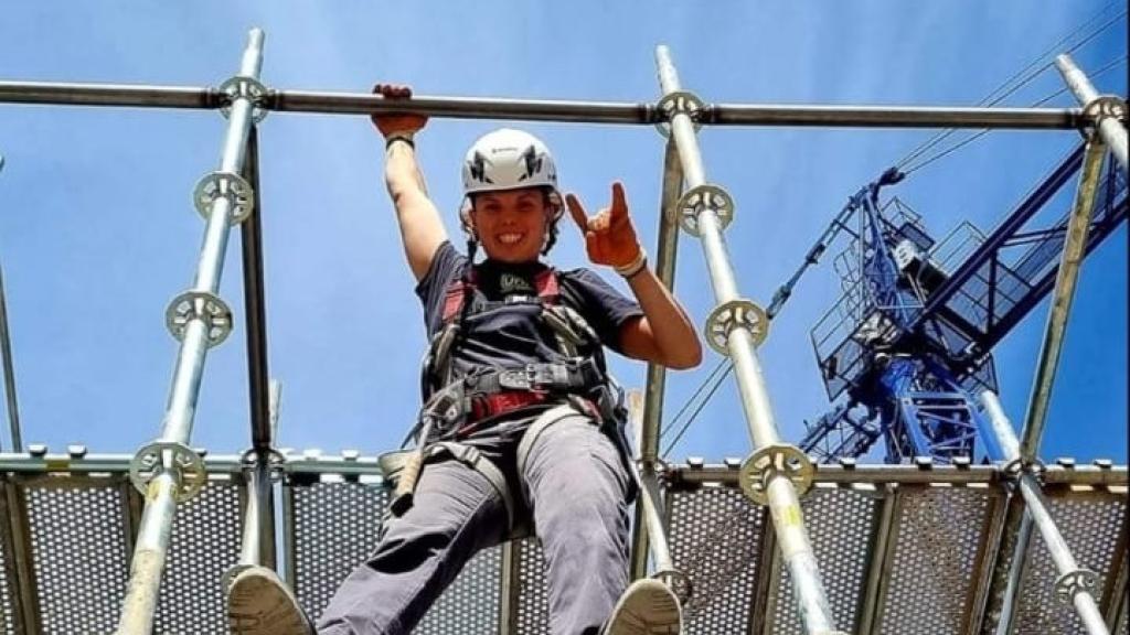 Sara Fuster durante una jornada laboral en Madrid